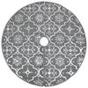 vidaXL Luxury Christmas Tree Skirt with Sock Grey 150 cm Fabric