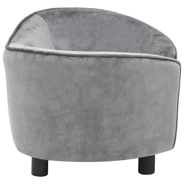 vidaXL Dog Sofa Grey 69x49x40 cm Plush