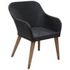 vidaXL Outdoor Chairs with Cushions 2 pcs Poly Rattan Black