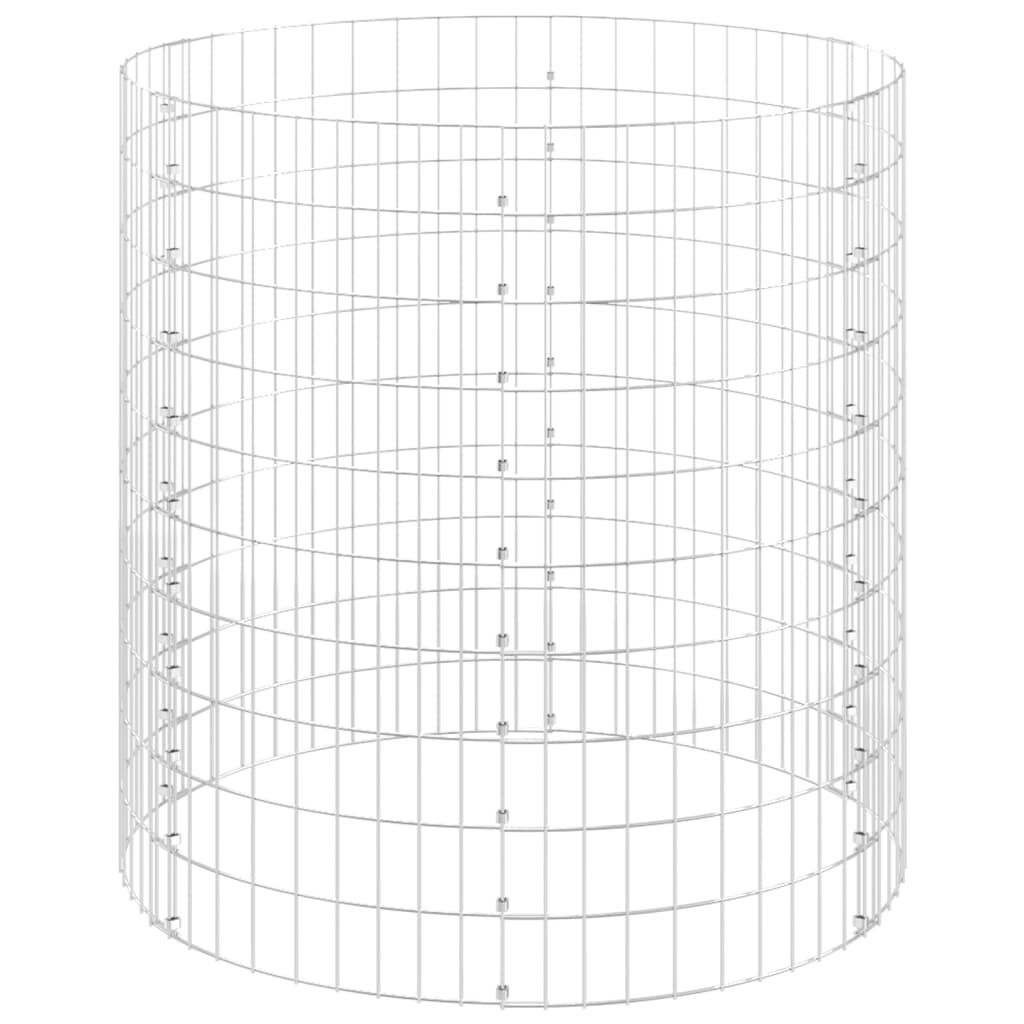 vidaXL Circular Gabion Pole Galvanised Steel Ø100x100 cm