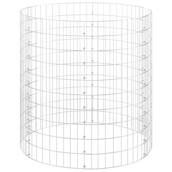 vidaXL Circular Gabion Pole Galvanised Steel Ø100x100 cm