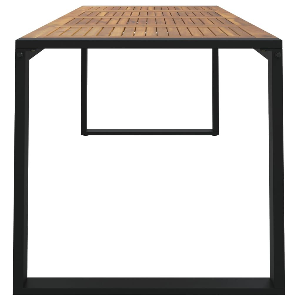 vidaXL Garden Table with U-shaped Legs 200x90x75 cm Solid Wood Acacia