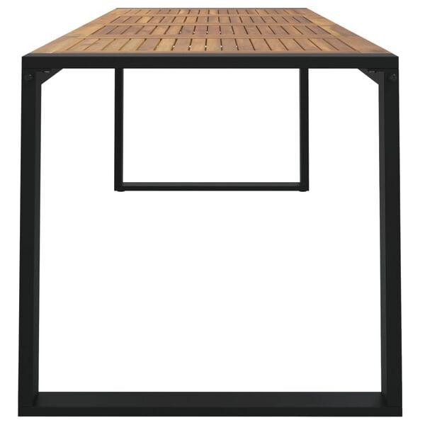 vidaXL Garden Table with U-shaped Legs 200x90x75 cm Solid Wood Acacia
