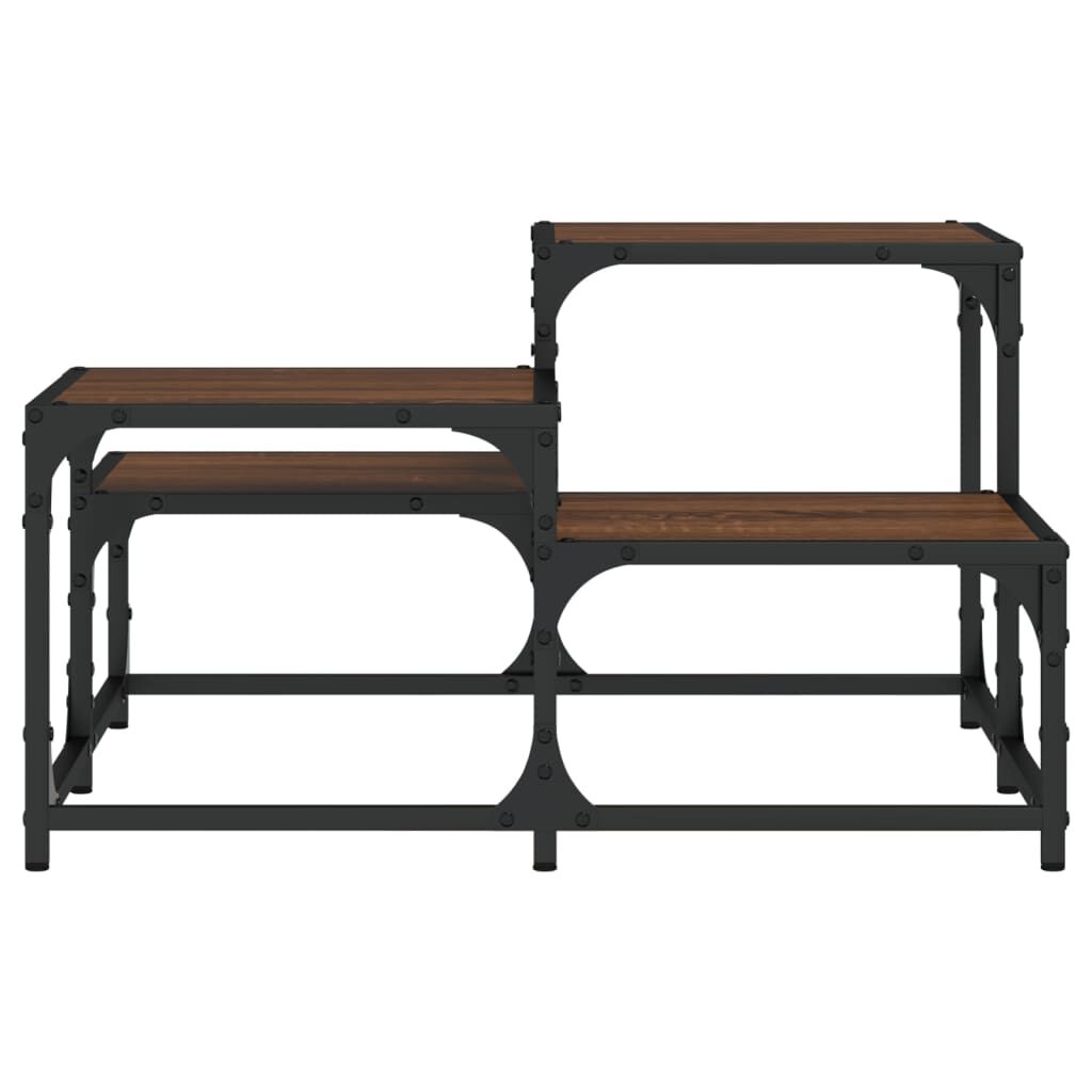 vidaXL Coffee Table Brown Oak 68x68x40 cm Engineered Wood
