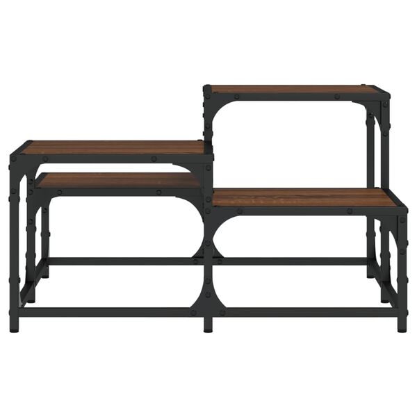 vidaXL Coffee Table Brown Oak 68x68x40 cm Engineered Wood