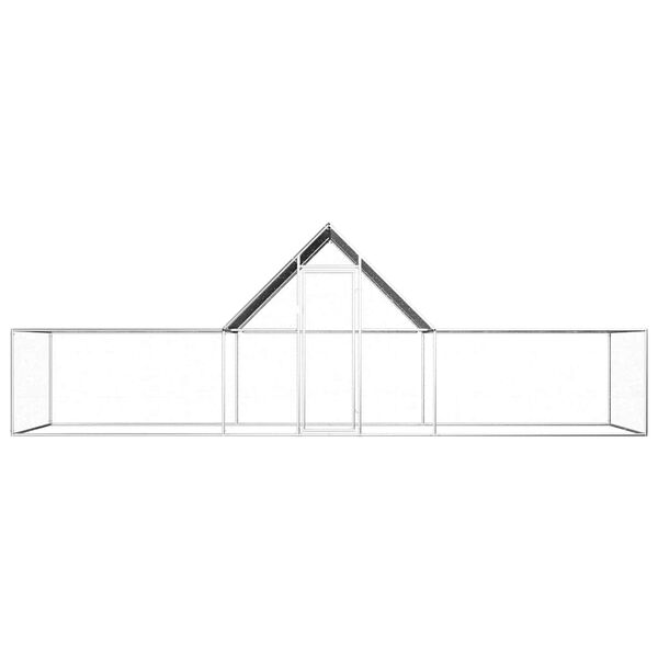 vidaXL Chicken Coop 6x2x2 m Galvanised Steel