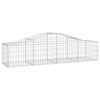 vidaXL Arched Gabion Baskets 6 pcs 200x50x40/60 cm Galvanised Iron