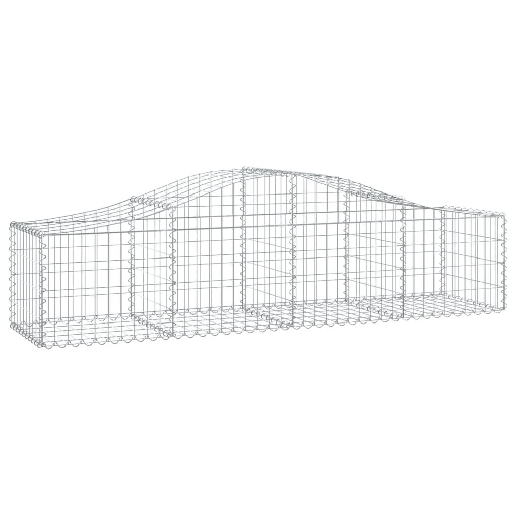 vidaXL Arched Gabion Baskets 6 pcs 200x50x40/60 cm Galvanised Iron