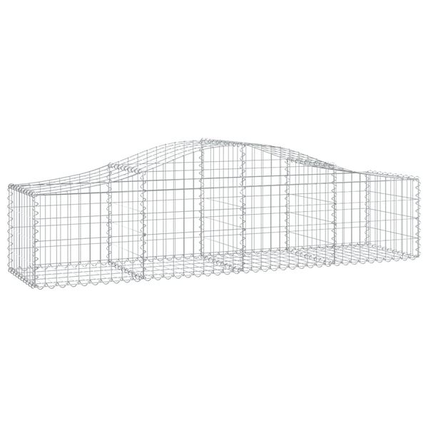 vidaXL Arched Gabion Baskets 6 pcs 200x50x40/60 cm Galvanised Iron