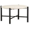 vidaXL Coffee Table White 60x60x35 cm Real Stone with Marble Texture