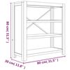 vidaXL 3-Tier Bookcase 80x30x80 cm Solid Wood Acacia