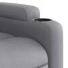 vidaXL Electric Stand up Massage Recliner Chair Light Grey Fabric