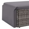vidaXL 2 Piece Garden Lounge Set with Cushions Poly Rattan Grey
