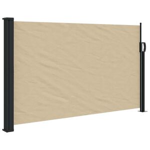 vidaXL Retractable Side Awning Beige 120x500 cm