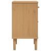 vidaXL Bedside Cabinet SENJA Rattan Look Brown 40x35x65 cm Solid Wood Pine