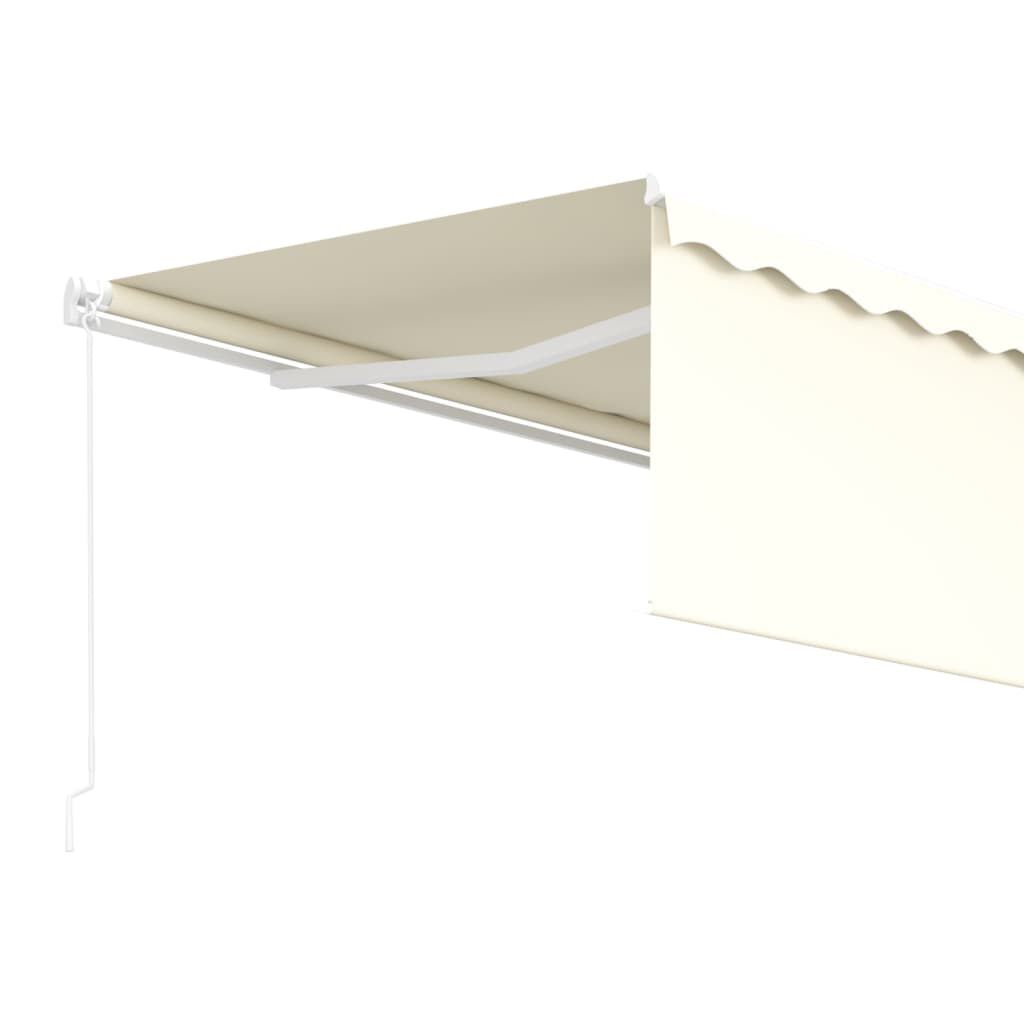 vidaXL Manual Retractable Awning with Blind 4x3m Cream