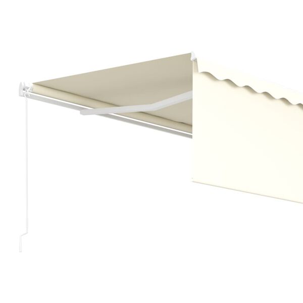 vidaXL Manual Retractable Awning with Blind 4x3m Cream