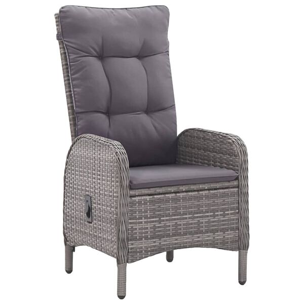 vidaXL 5 Piece Garden Dining Set Grey