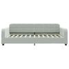vidaXL Daybed with Trundle without Mattress Light Grey 100x190 cm