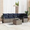 vidaXL Sofa Set 6 pcs Grey Poly Rattan