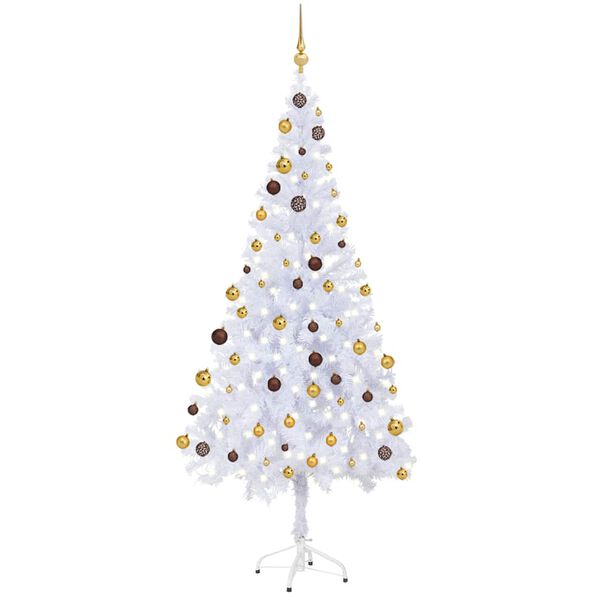 vidaXL Artificial Pre-lit Christmas Tree with Ball Set 180cm 620 Branches