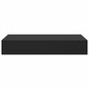 vidaXL Floating Wall Shelf with Drawer Black 48x25x8 cm