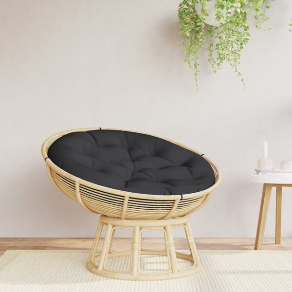 vidaXL Round Cushion Black &Oslash; 100 x11 cm Oxford Fabric