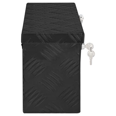 vidaXL Storage Box Black 50x15x20.5 Aluminium
