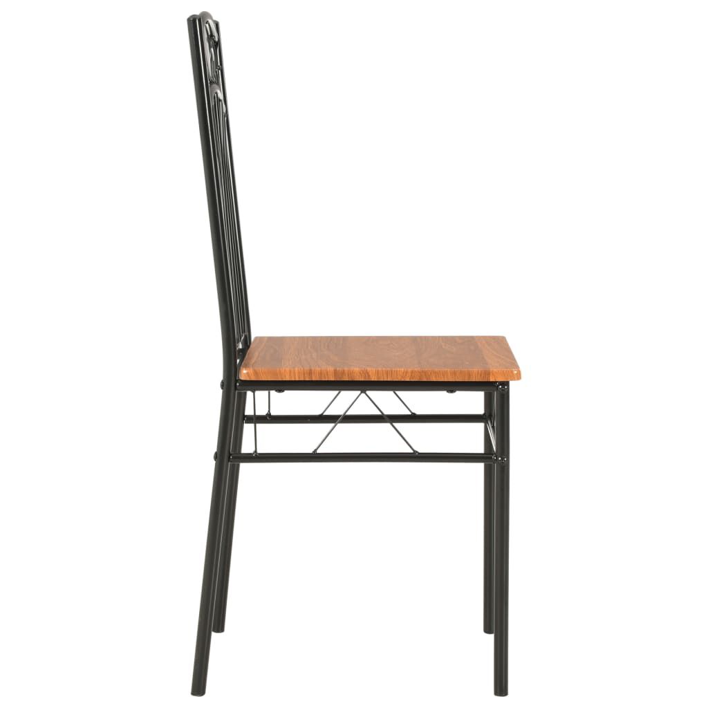 vidaXL Dining Chairs 2 pcs Brown MDF