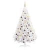 vidaXL Artificial Half Pre-lit Christmas Tree with Ball Set White 180 cm