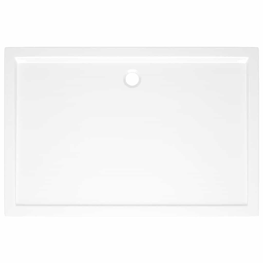 vidaXL Rectangular ABS Shower Base Tray White 80x120 cm
