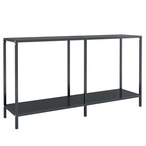 vidaXL Console Table Black 140x35x75.5 cm Tempered Glass
