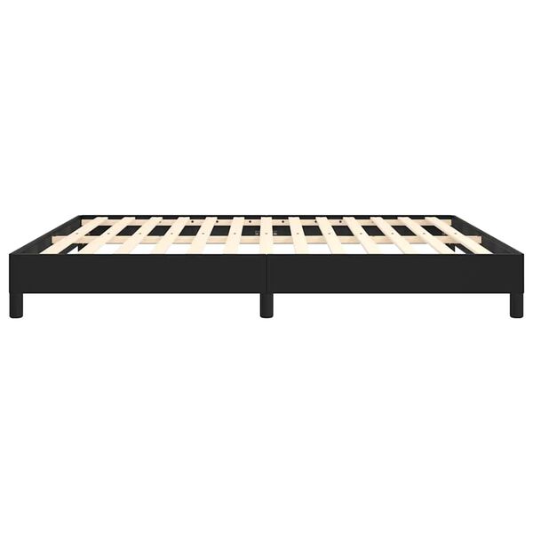 vidaXL Bed Frame without Mattress Black 183x213 cm Faux Leather