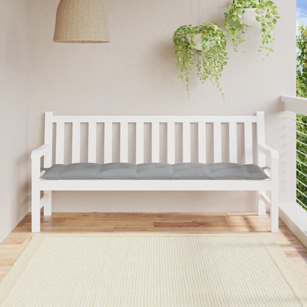 vidaXL Garden Bench Cushion Grey 180x50x7 cm Oxford Fabric