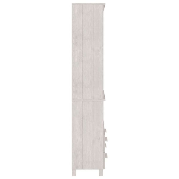 vidaXL Highboard HAMAR Solid Wood Pine White
