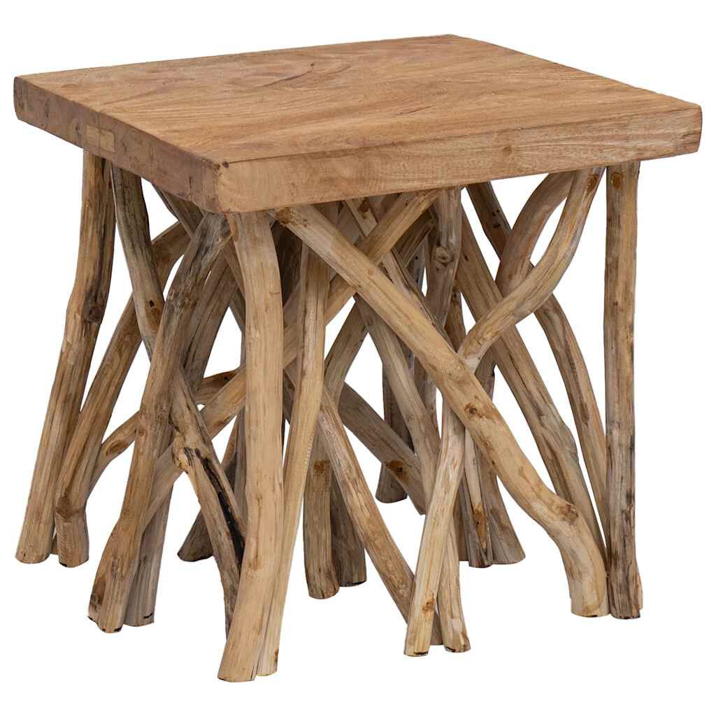 vidaXL Log Coffee Table 40x40x40 cm Mixed Recycled Wood
