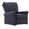 vidaXL Reclining Chair Black Faux Leather