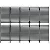 vidaXL Room Divider 5 Panels Black Poly Rattan