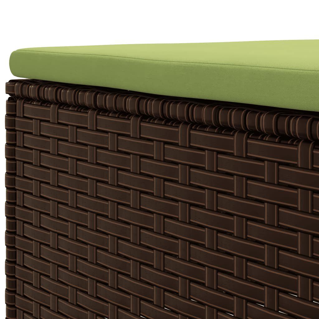 vidaXL 6 Piece Garden Lounge Set with Cushions Brown Poly Rattan