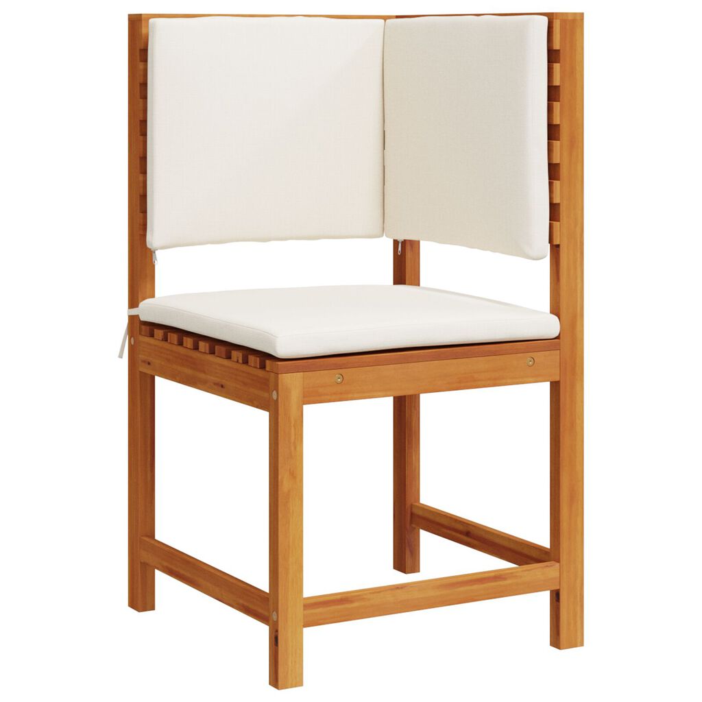 vidaXL Garden Chair Corner with Cushions Solid Wood Acacia