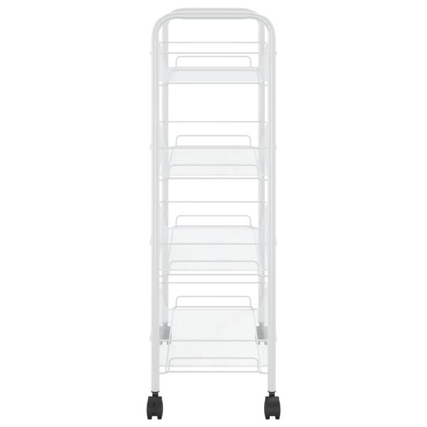 vidaXL 4-Tier Kitchen Trolley White 46x26x85 cm Iron