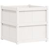 vidaXL Garden Planter White 70x70x70 cm Solid Wood Pine