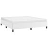 vidaXL Bed Frame without Mattress White California King Faux Leather