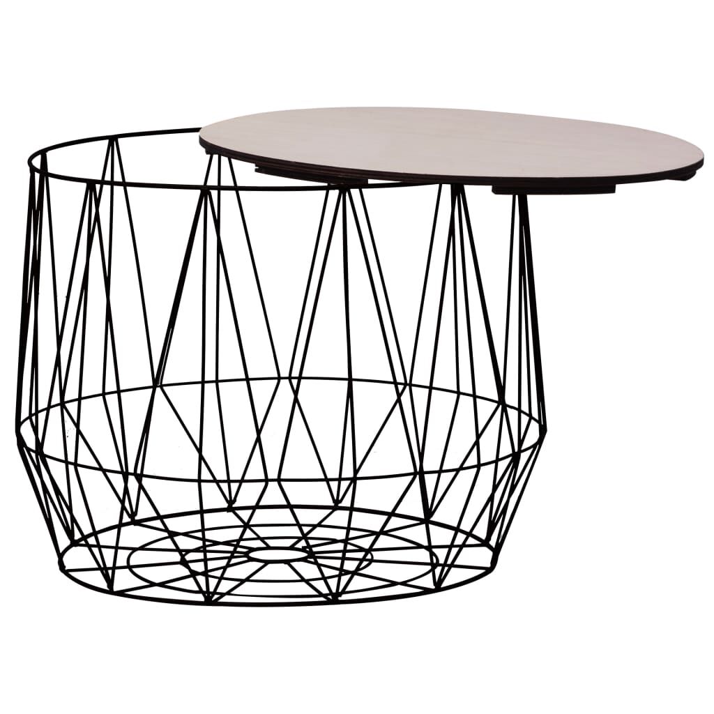 vidaXL Coffee Table 2 pcs Black