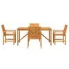 vidaXL Garden Dining Set 5 pcs Brown 150 x 90 x 74 cm