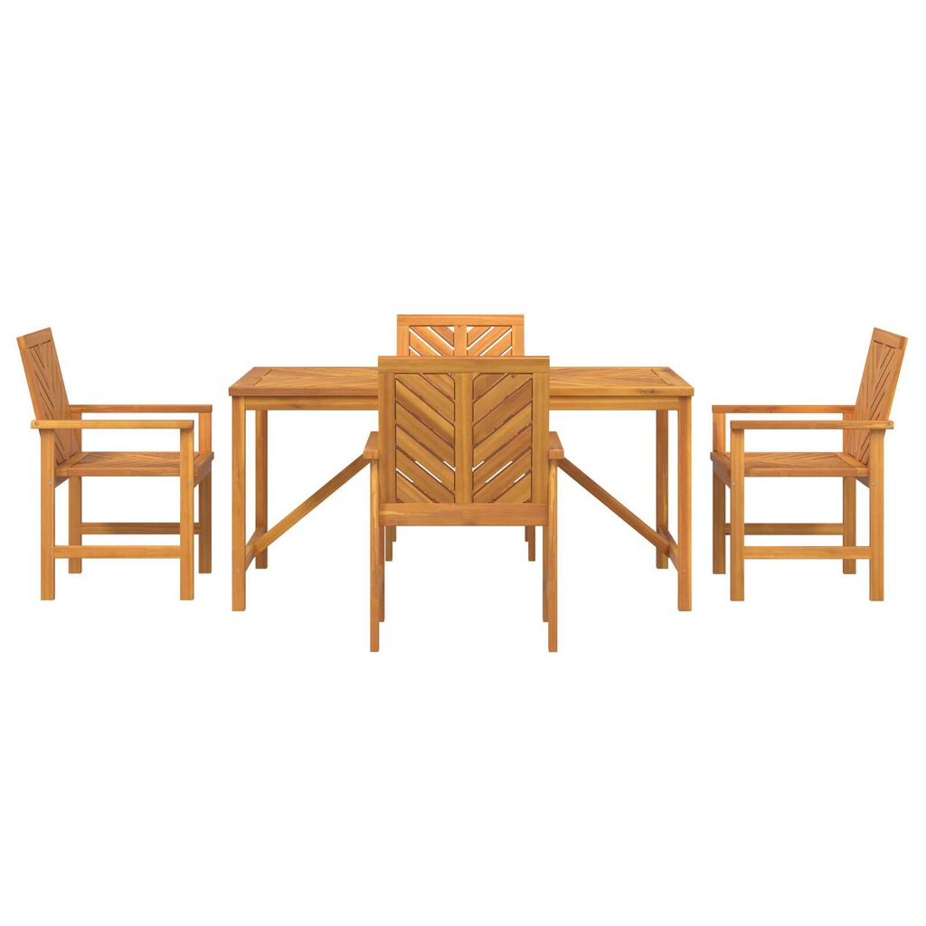vidaXL 4 Piece Garden Dining Set Solid Wood Acacia