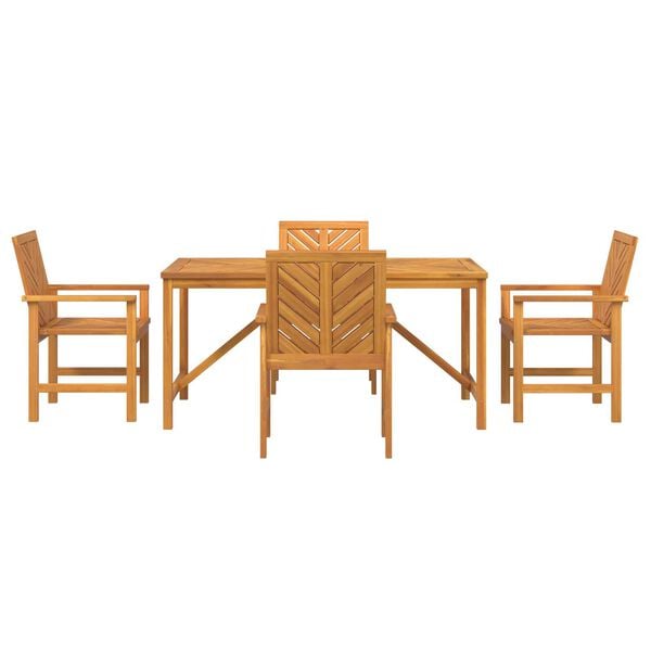 vidaXL 4 Piece Garden Dining Set Solid Wood Acacia