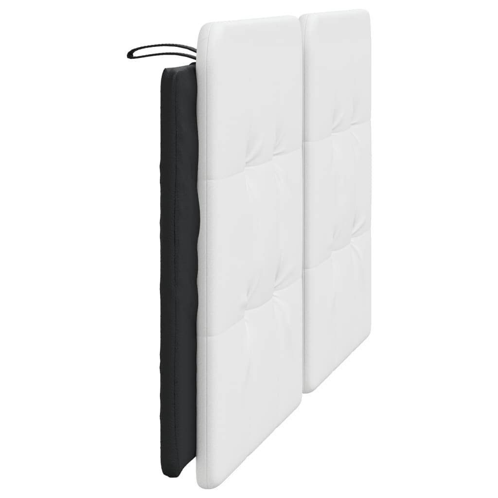 vidaXL Headboard Cushion White and Black 152 cm Queen Faux Leather