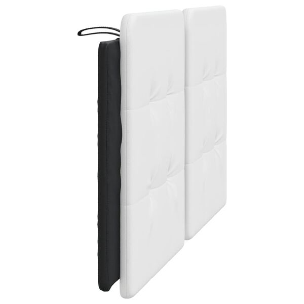 vidaXL Headboard Cushion "Zadar" White and Black 152 cm Queen Faux Leather