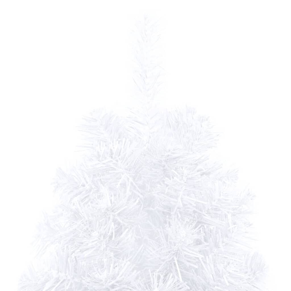 vidaXL Artificial Half Pre-lit Christmas Tree with Ball Set White 150 cm